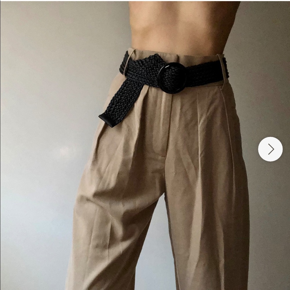 Zara Belted Pleated Pants - Picture 2 of 8